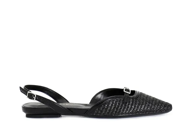 CafèNoir slingback paglia intrecciata tacco basso