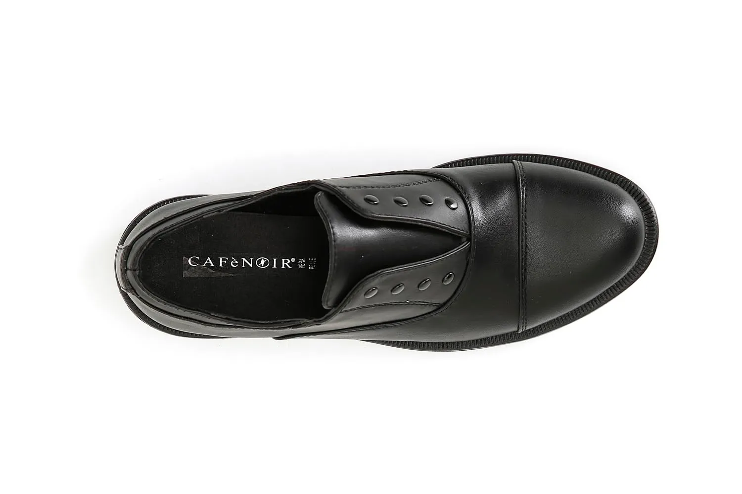 CafèNoir Francesina similpelle borchie derby nero