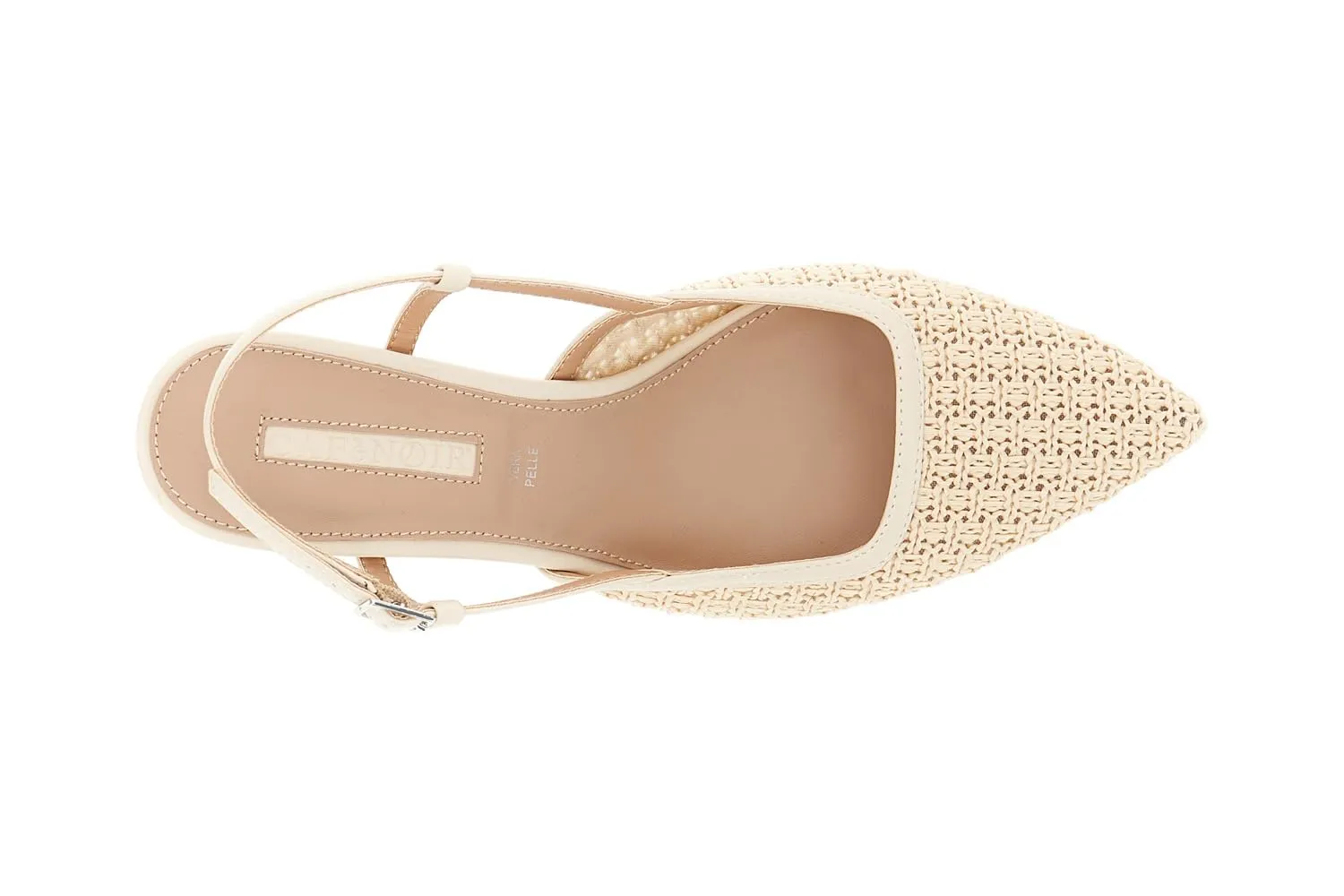 CafèNoir slingback rafia décolleté tacco rocchetto