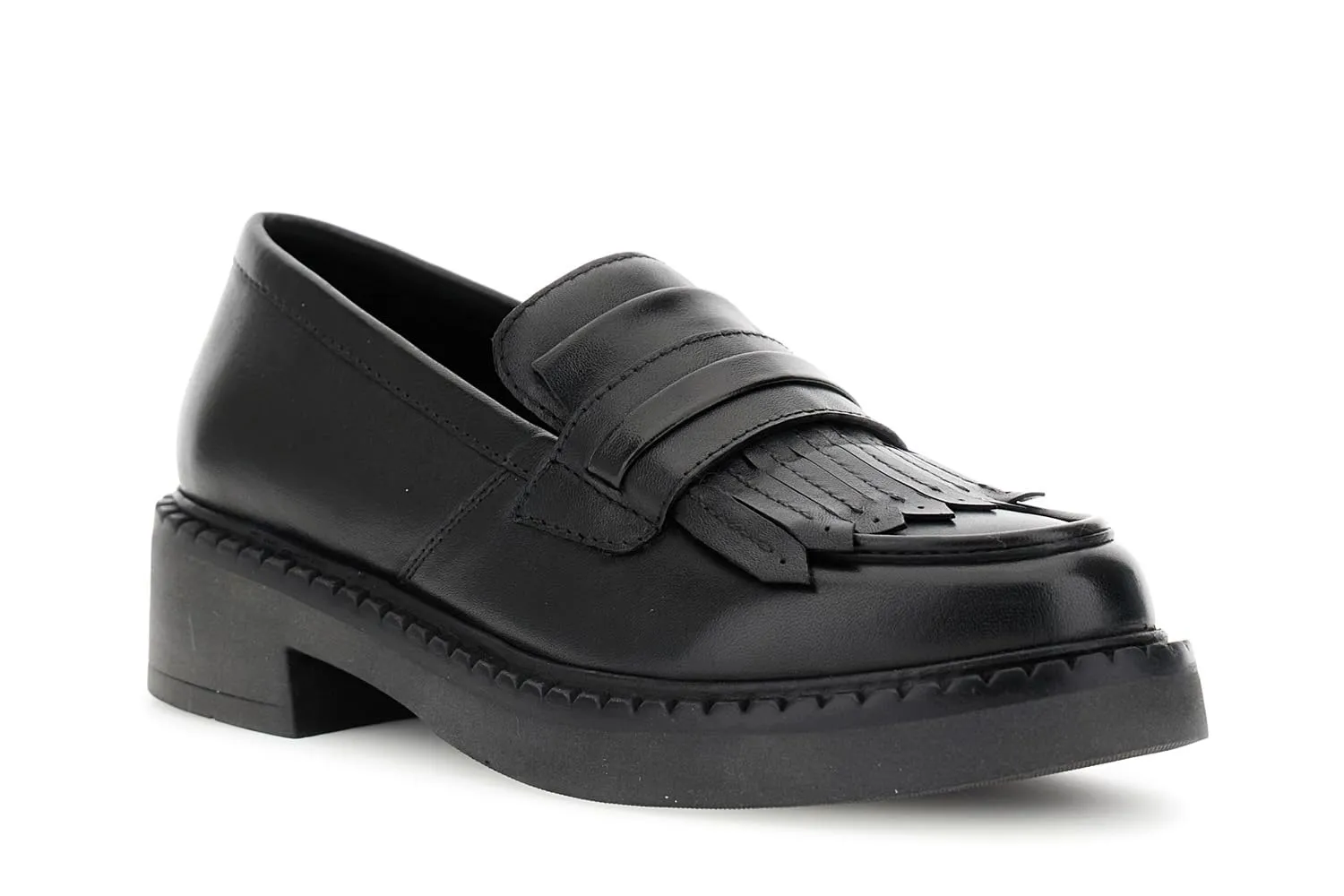 CafèNoir Mocassini Pelle Frange Donna Nero 39 pelle