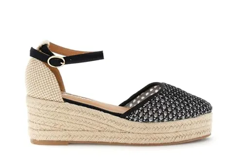 CafèNoir Sandali in Tessuto con Zeppa Donna Corda 6,3 cm