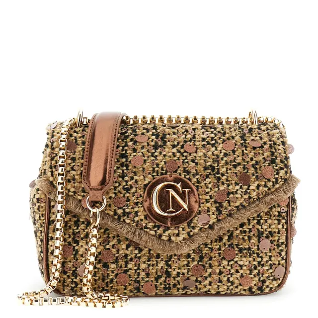 CafèNoir Spalla Bouclé Paillettes Borsa Bronzo