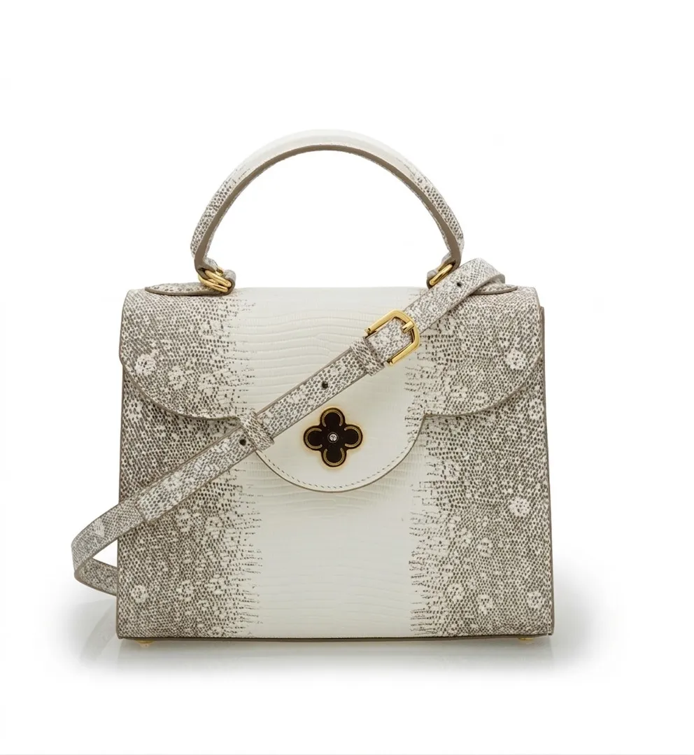 Cardinal Milano First Lady Beige Lizard borsa beige vitello