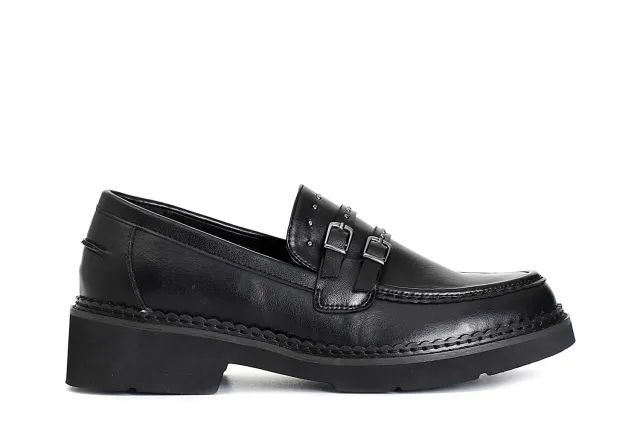 CafèNoir C1EA9001 Mocassino Doppia Fibbia Borchiette