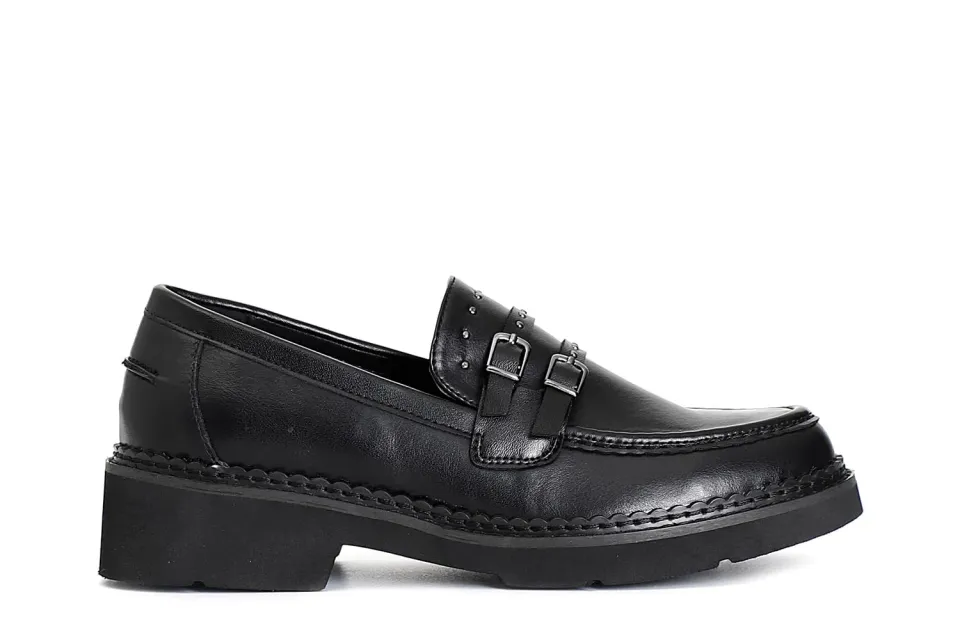 CafèNoir C1EA9001 Mocassino Doppia Fibbia Borchiette