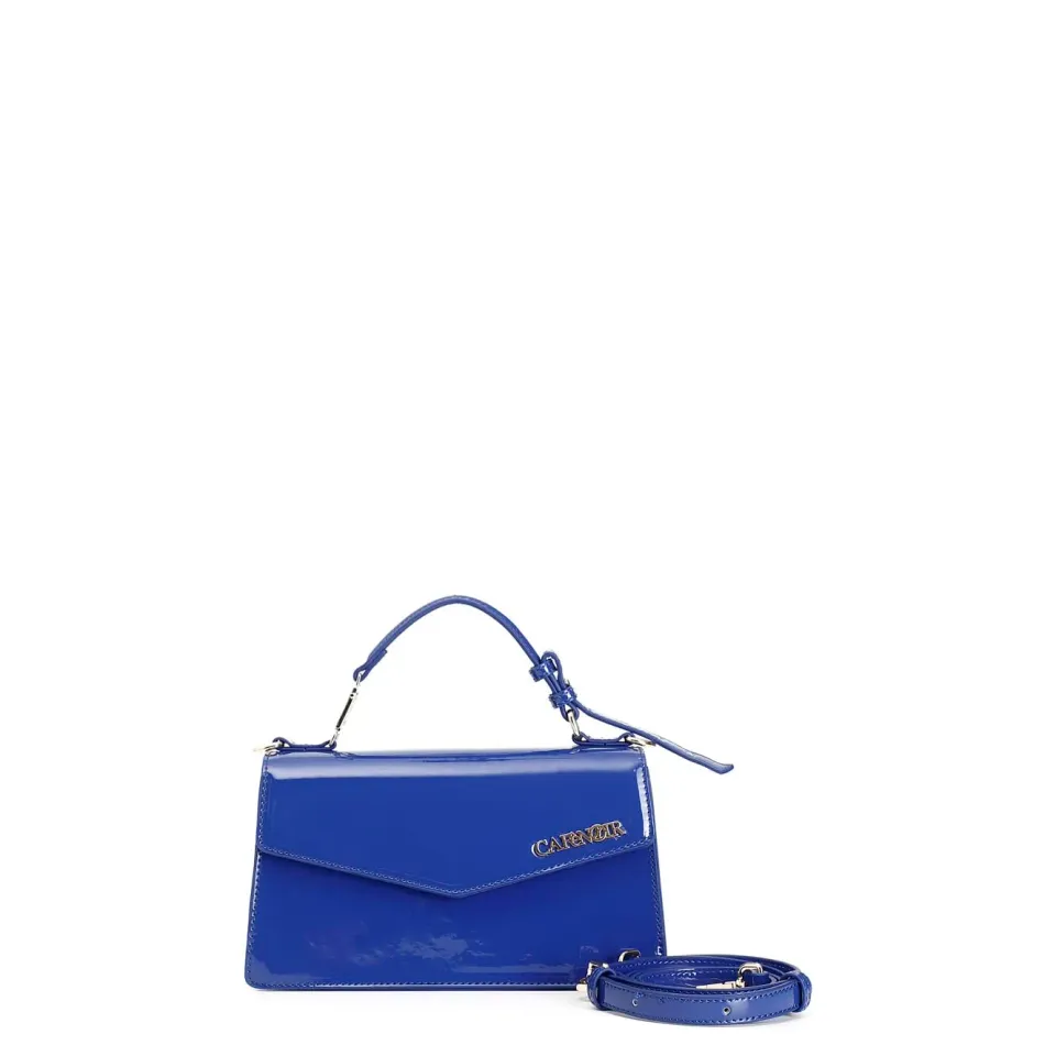 CafèNoir B012 Borsa a Spalla Vernice Blu