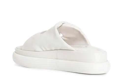 CafèNoir Ciabatte Pelle Strappo Bottoni tacco piatto