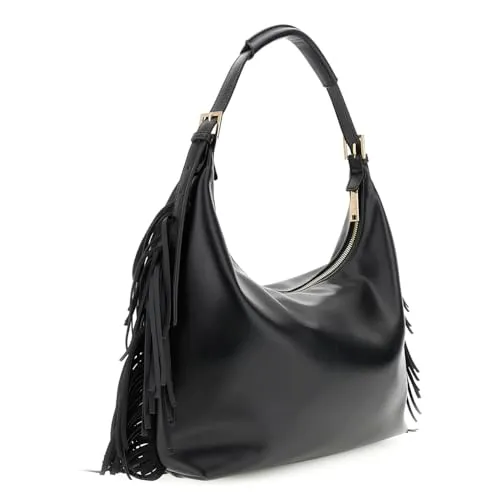 CafèNoir borsa a spalla frange nero