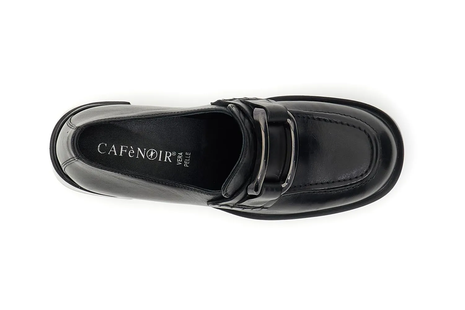 CafèNoir Mocassini Pelle Morsetto Donna Bordeaux 39 tacco 6 cm