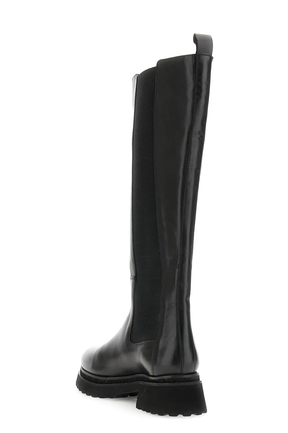 CafèNoir Stivali Pelle Nero Elastico Tacco 5,5 cm