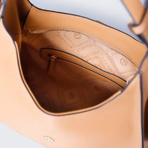 CafèNoir Costole Contrasto borsa a spalla biscotto glam