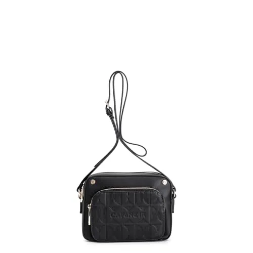 CafèNoir Camera Bag Logo Embossed Nero