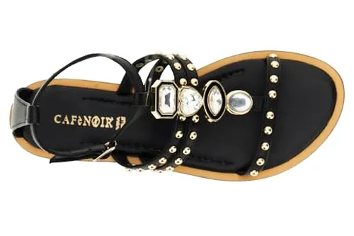 CafèNoir Sandali a T Donna Nappa Neri Accessorio 39