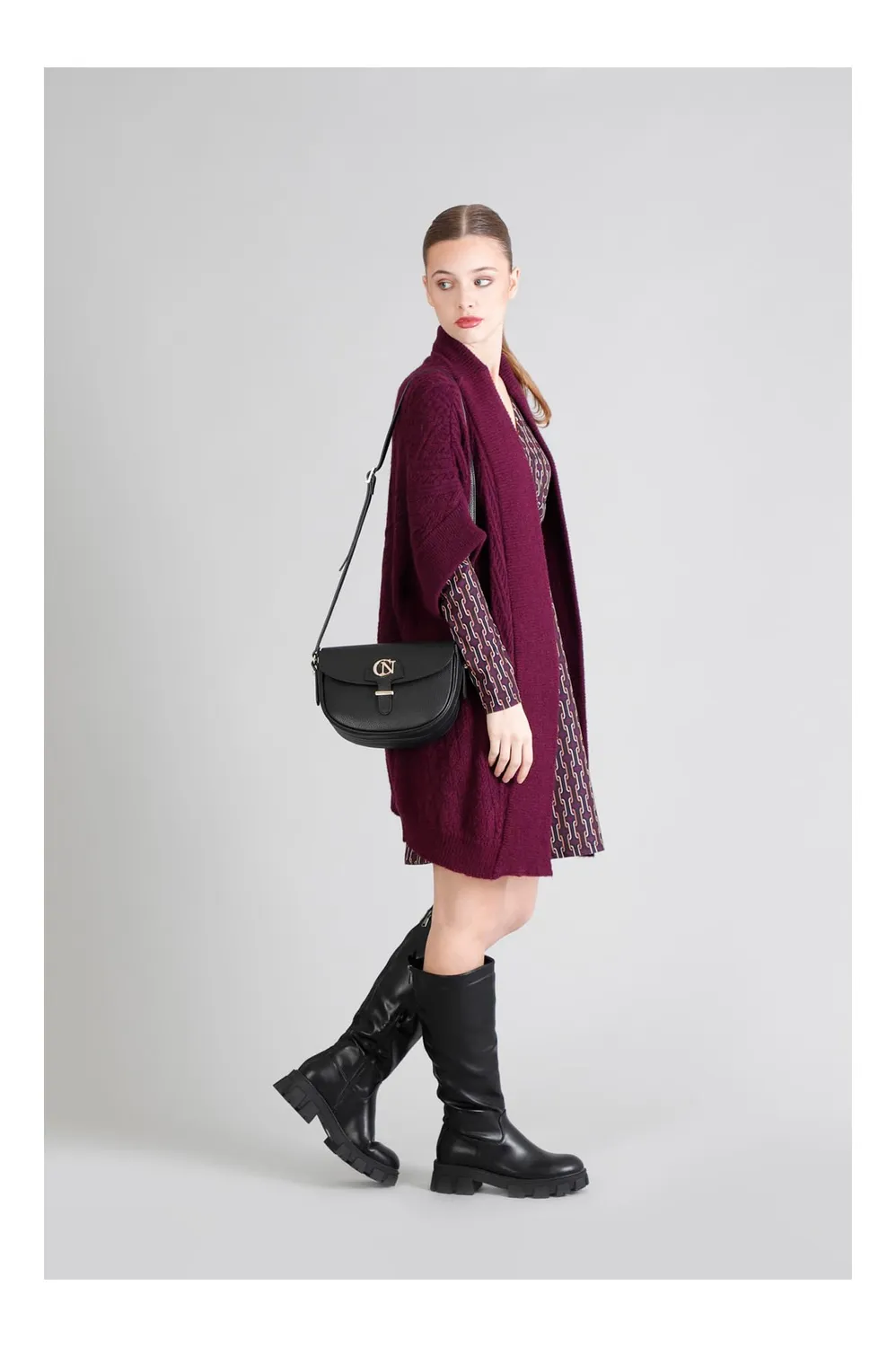 CafèNoir borsa pattina pelle nera calamita