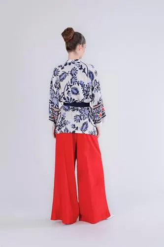 CafèNoir Kimono Stampato kimono donna 38 Fiore Multiblu