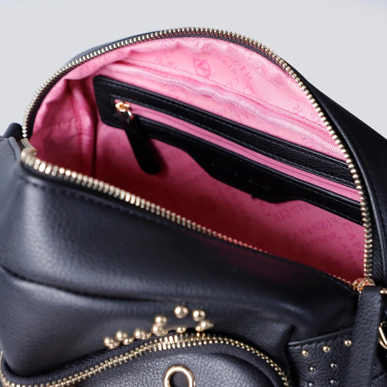 CafèNoir Camera Bag Donna Borchie Nero