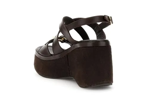 CafèNoir Sandali Donna Pelle Zeppa 9 cm Incrocio