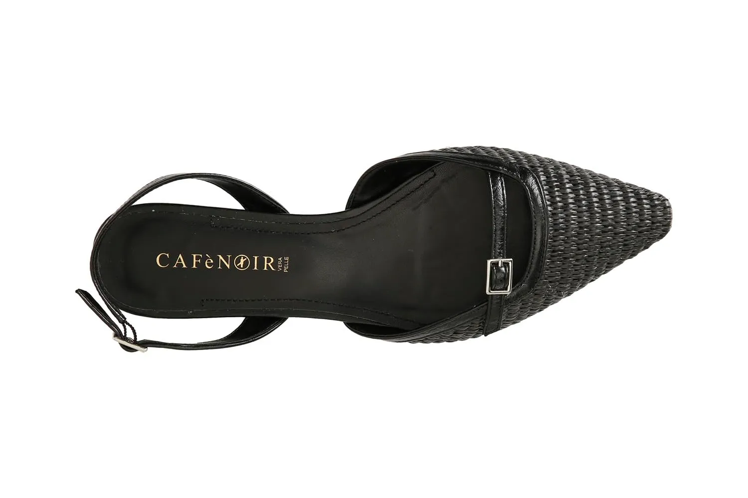 CafèNoir slingback paglia intrecciata tacco basso