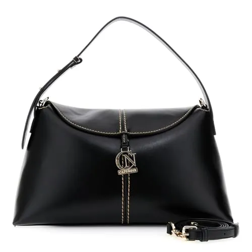 CafèNoir Borsa Sottospalla Pattina Nera Cuciture Contrasto