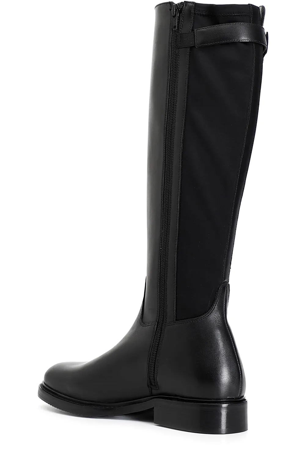 CafèNoir Stivale Donna Pelle Lycra Nero Fibbia Tacco 30mm
