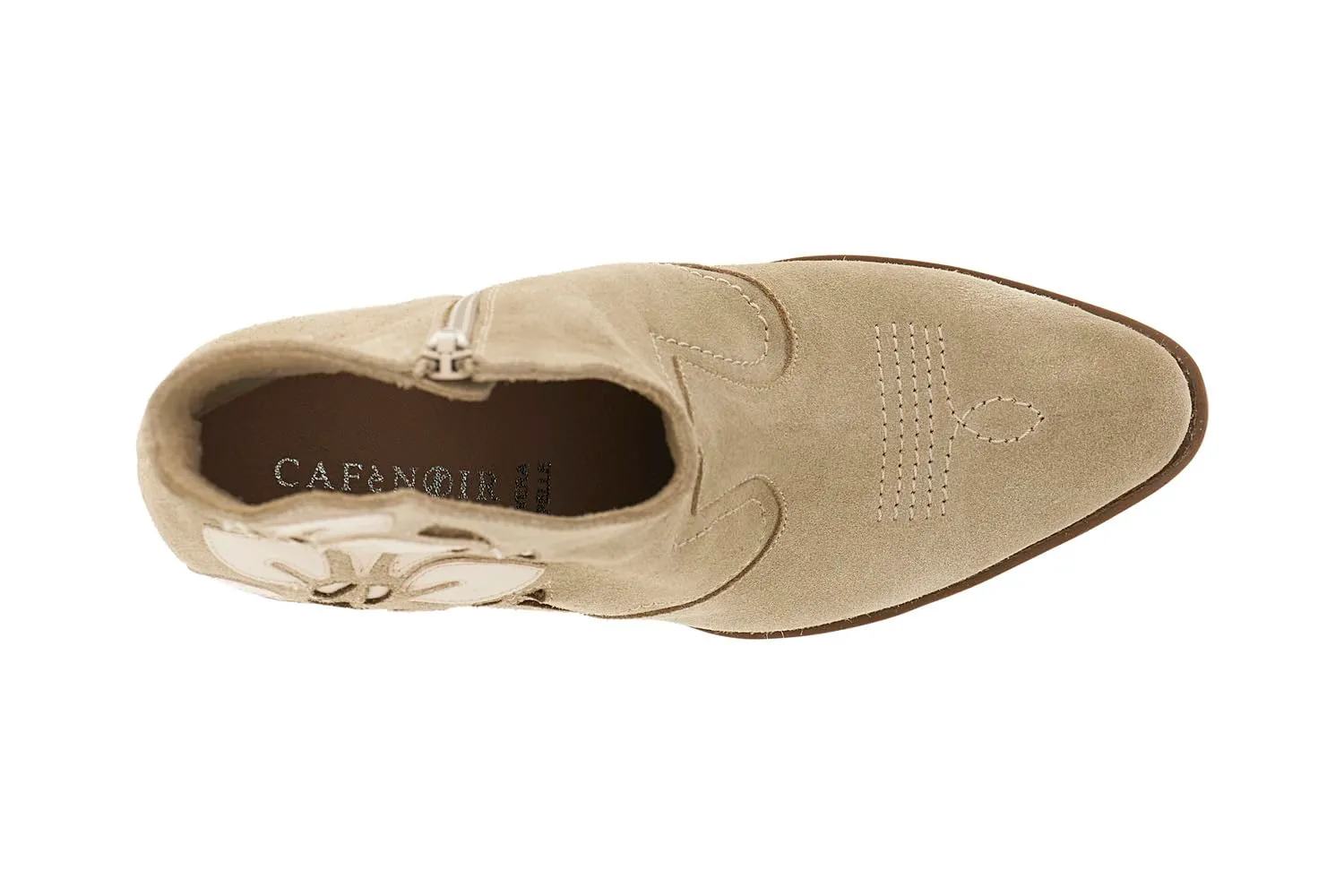 CafèNoir Tronchetti Scamosciati Fiori Beige 36 EU