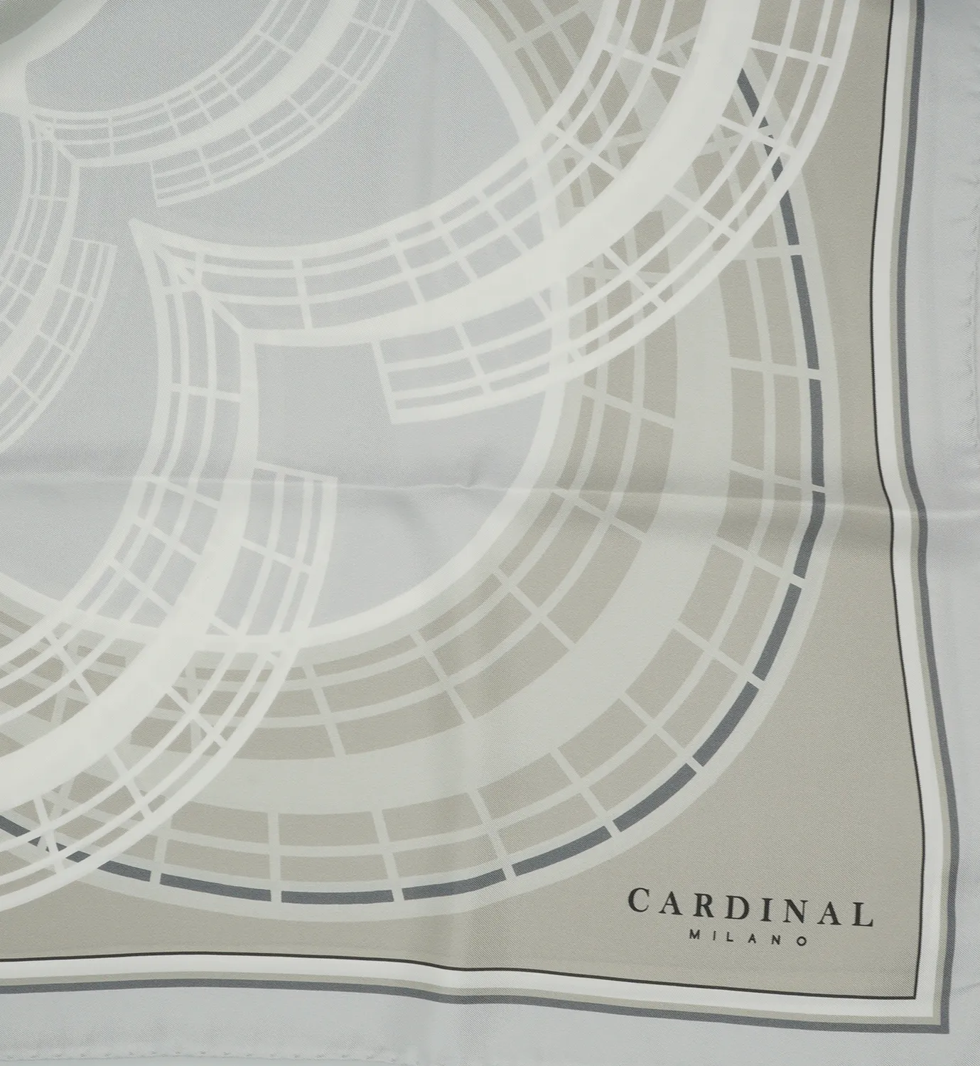 Cardinal Milano The Flowers Cardinal Grey foulard seta grigio