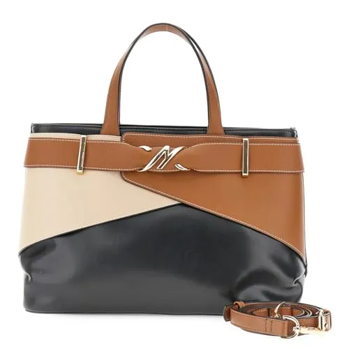 CafèNoir Borsa a Mano Effetto Pelle Multicolor con Tracolla