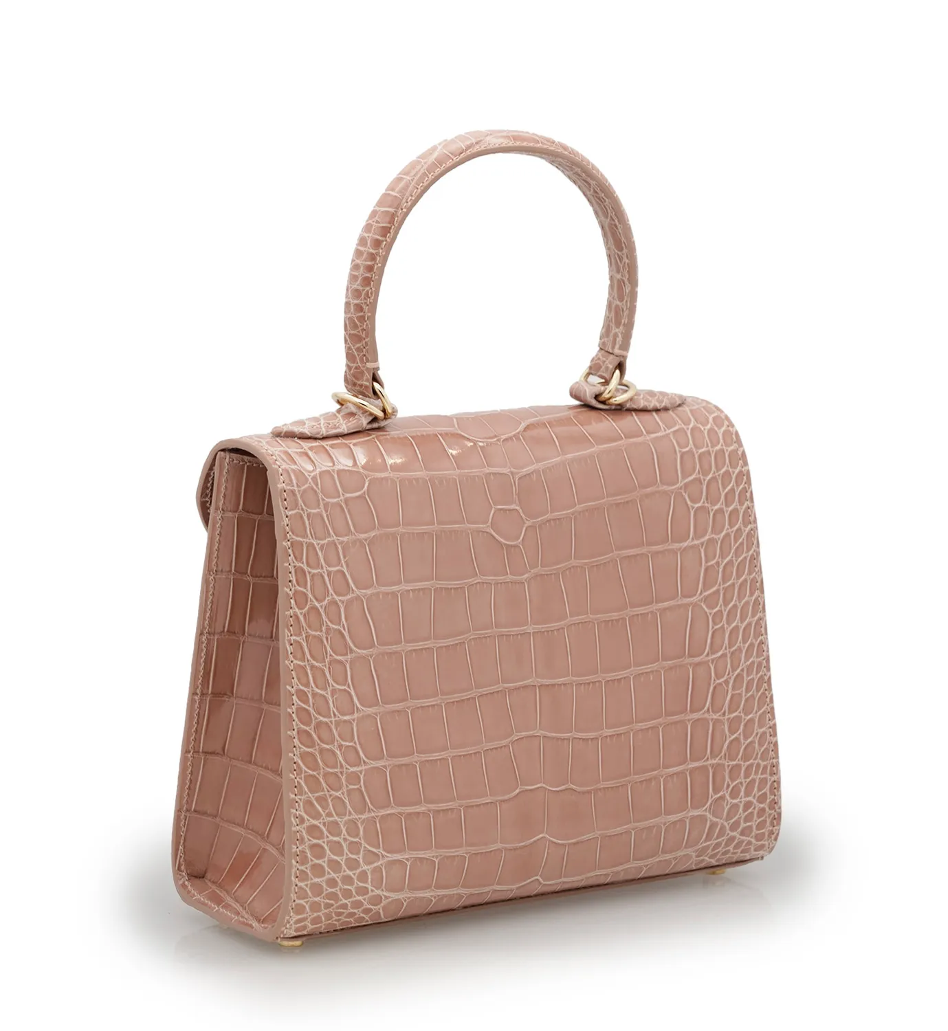 Cardinal Milano First Lady Borsa Mano Alligatore Rosa Tea