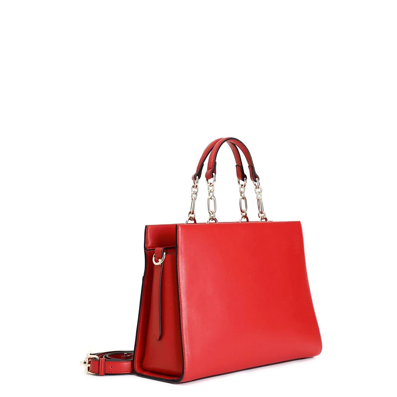 CafèNoir Tote Asimmetrica Lettering Borsa Rossa