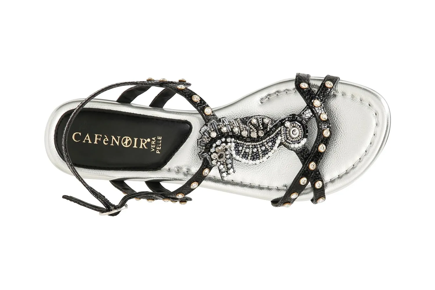 CafèNoir Sandali Craquelet Borchie Donna 39 Nero