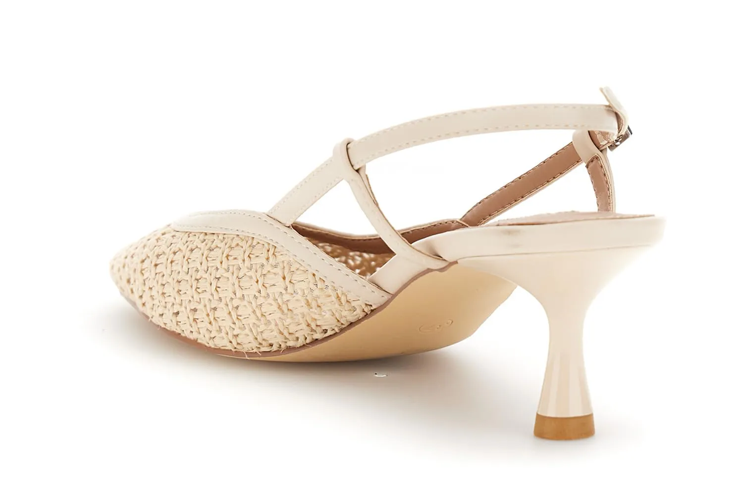CafèNoir slingback rafia décolleté tacco rocchetto