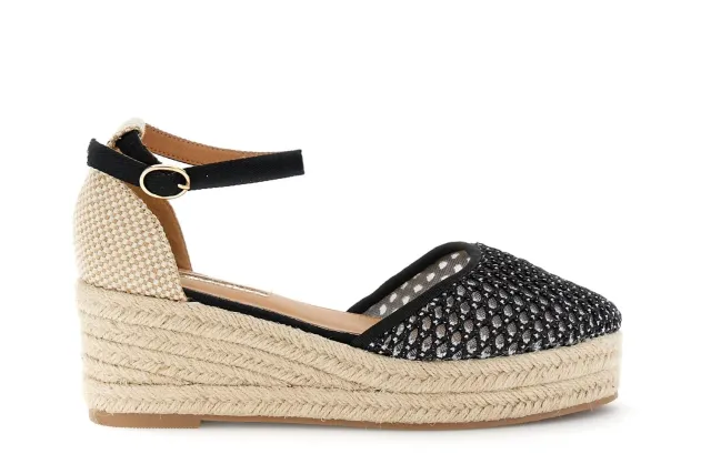 CafèNoir Sandali in Tessuto con Zeppa Donna Corda 6,3 cm