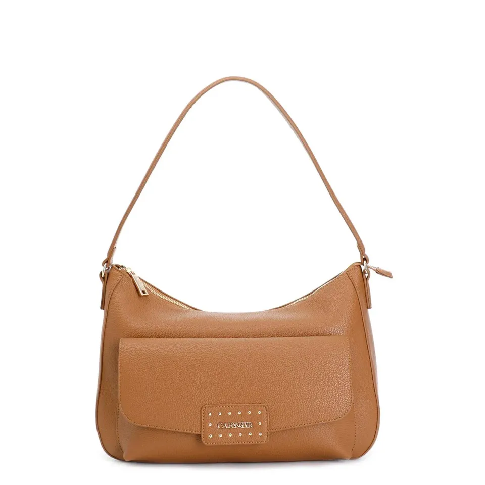 CafèNoir Hobo Nodi Effetto Suede Borsa Cuoio