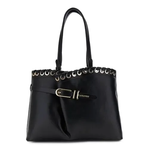 CafèNoir Shopping Bag Donna Nera Fibbia Piega
