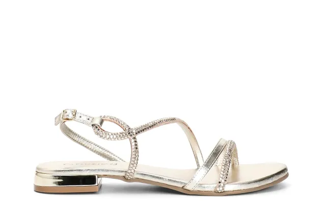 CafèNoir Sandali Asimmetrici Strass Termosaldati Donna