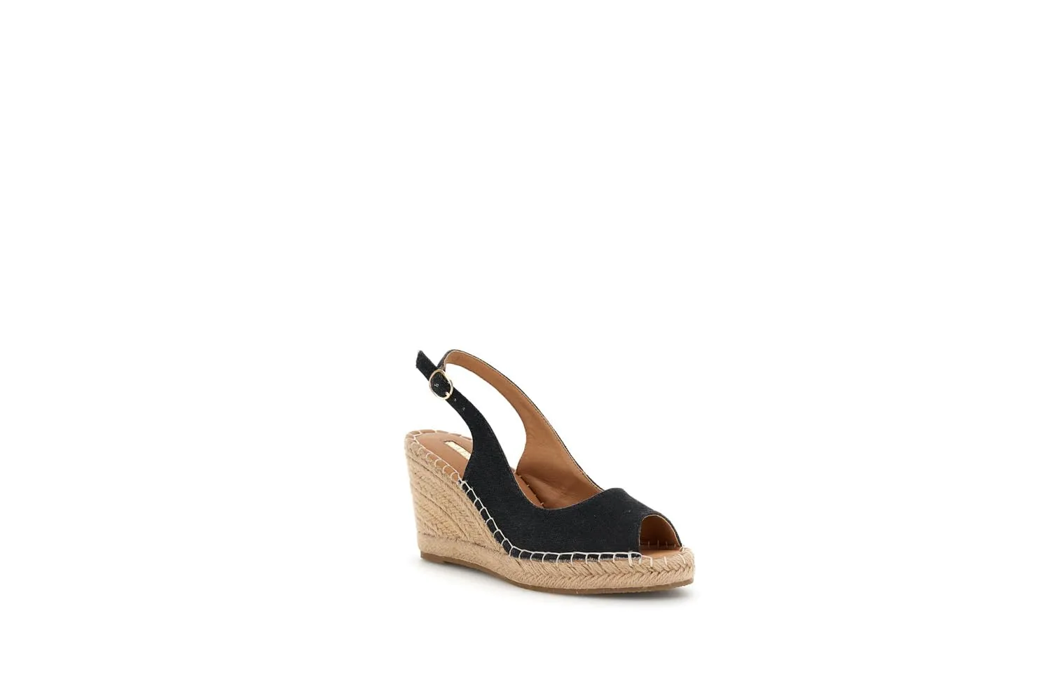 CafèNoir Spuntata Sandali Donna Canvas Zeppa 9 cm