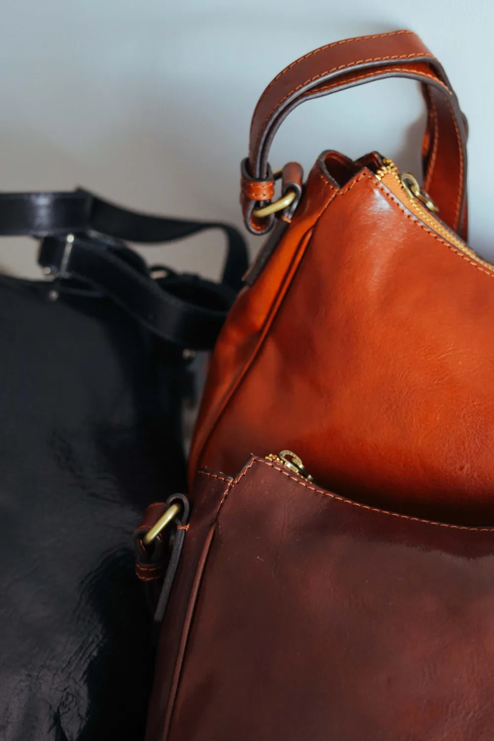 Aigin Milano Cross Body borsa tracolla marrone vegetale