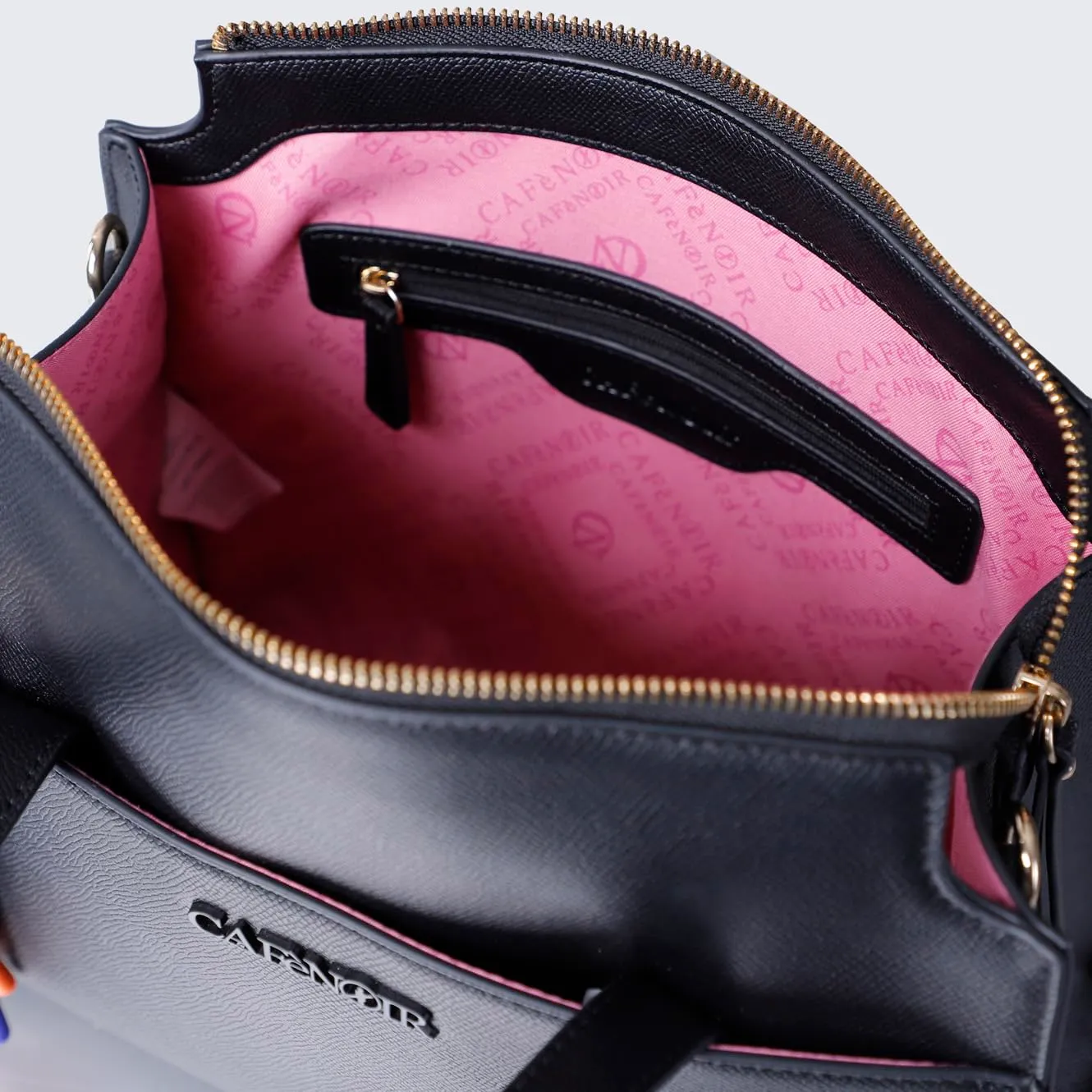 CafèNoir Bauletto Saffiano Charms Bauletto Nero