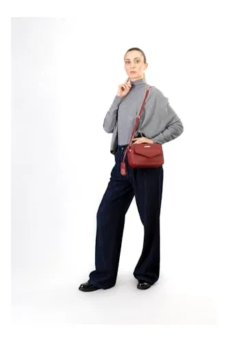 CafèNoir Camera Bag borsa saffiano rossa charm