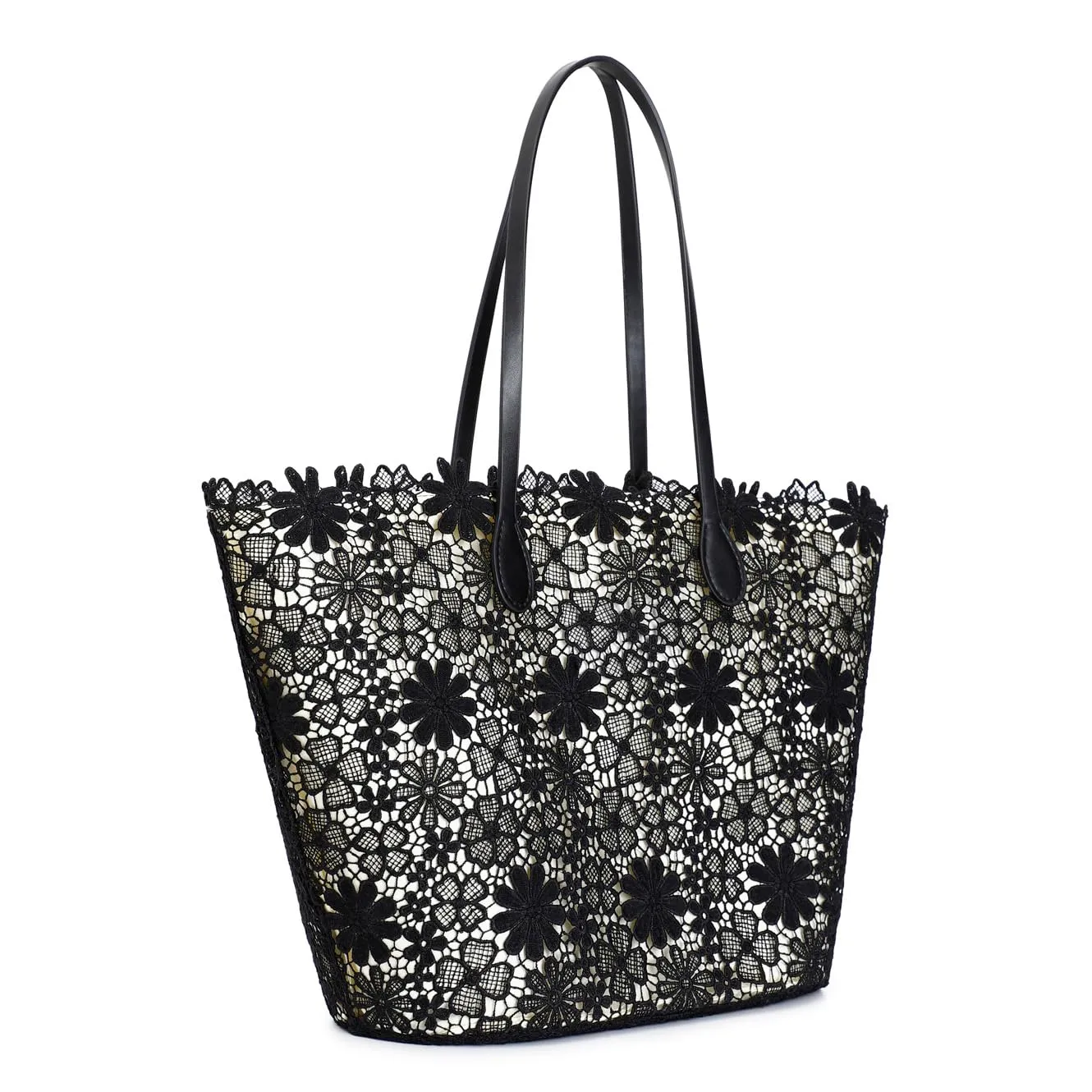 CafèNoir Shopping Pizzo Borsa con Charm Metallo