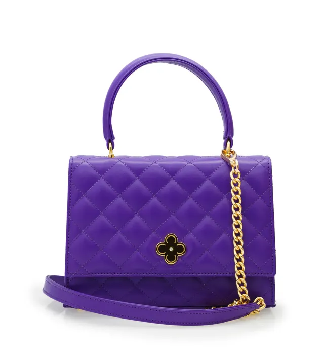 Cardinal Milano Opèra Purple borsa pelle viola trapuntata