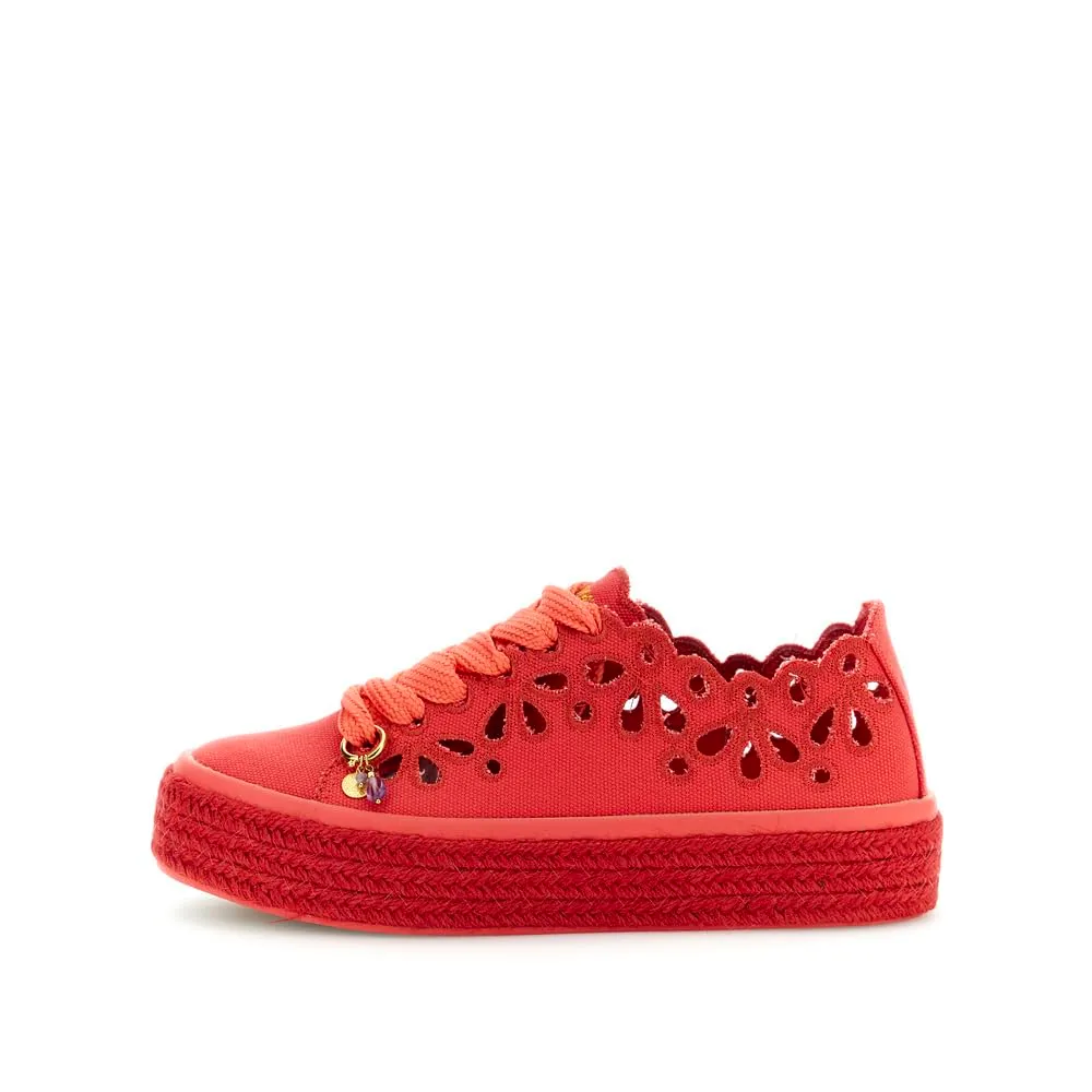 CafèNoir Sneakers Donna Traforate Beige Tessuto