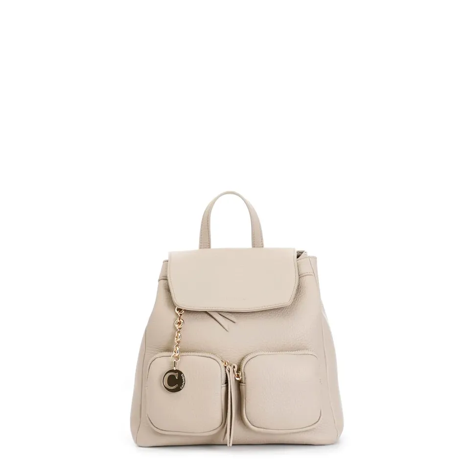 CafèNoir Zaino Donna Beige Onesize Tasche Charm Metallo