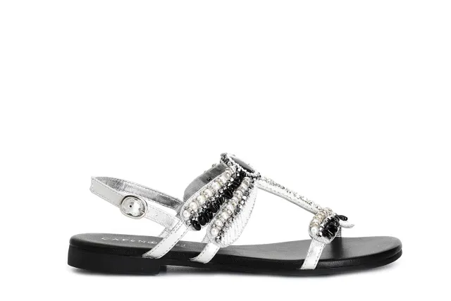 CafèNoir Sandali Libellula Tacco 2 cm Fodera Pelle Multi Nero