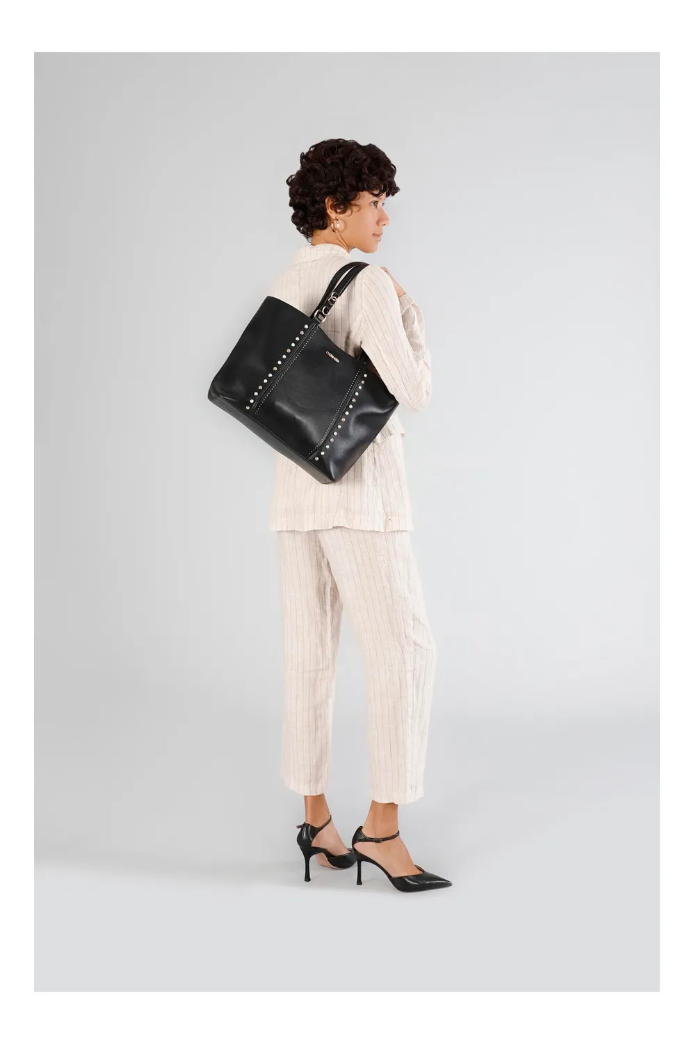 CafèNoir Shopping Cabochon Nera Borsa Rivetti