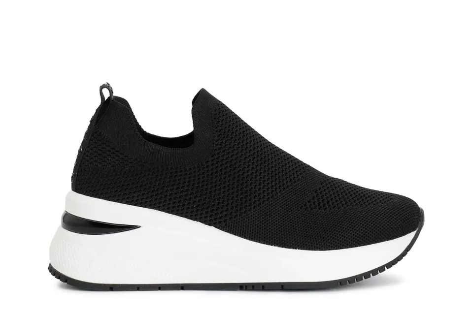 CafèNoir Slip-on Tessuto Elasticizzato con Calzino Nero