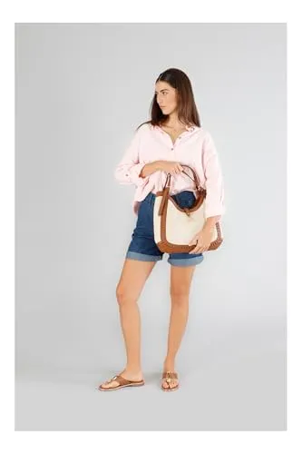 CafèNoir Borsa a Spalla Rafia Naturale Charm