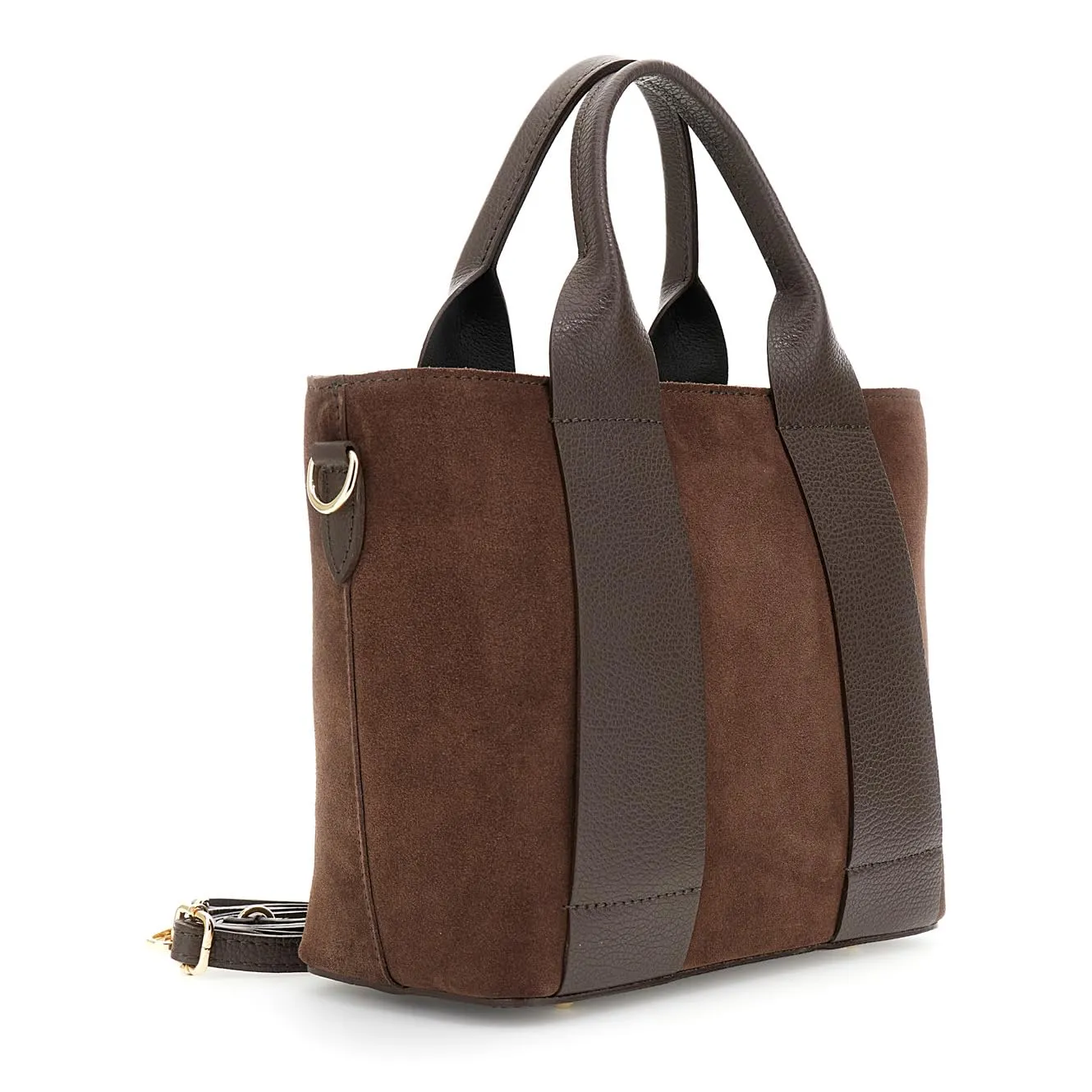 CafèNoir Camoscio Pelle Martellata borsa a mano testa di moro