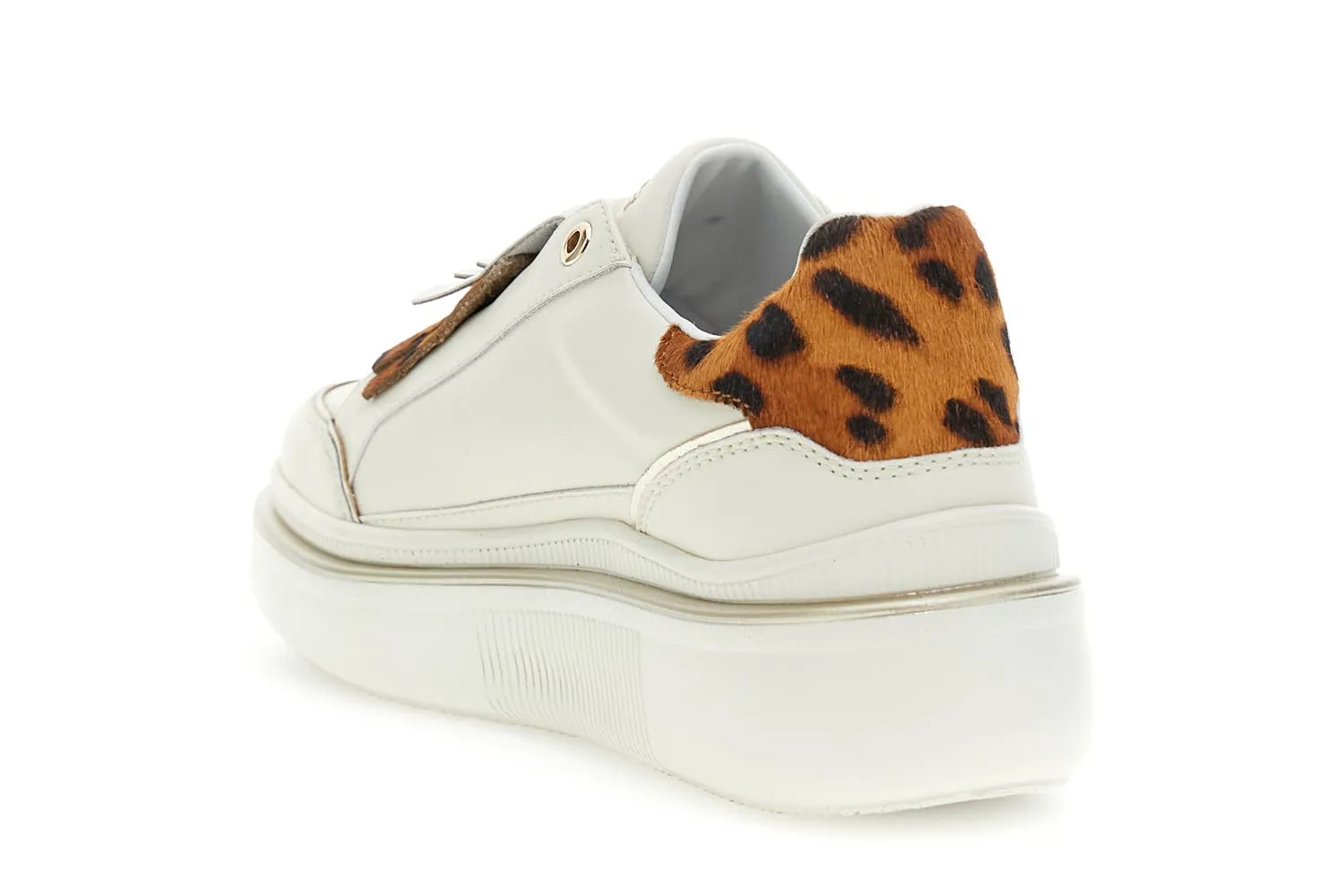 CafèNoir Slip-on Pelle Cavallino Maculato Platform 4 cm