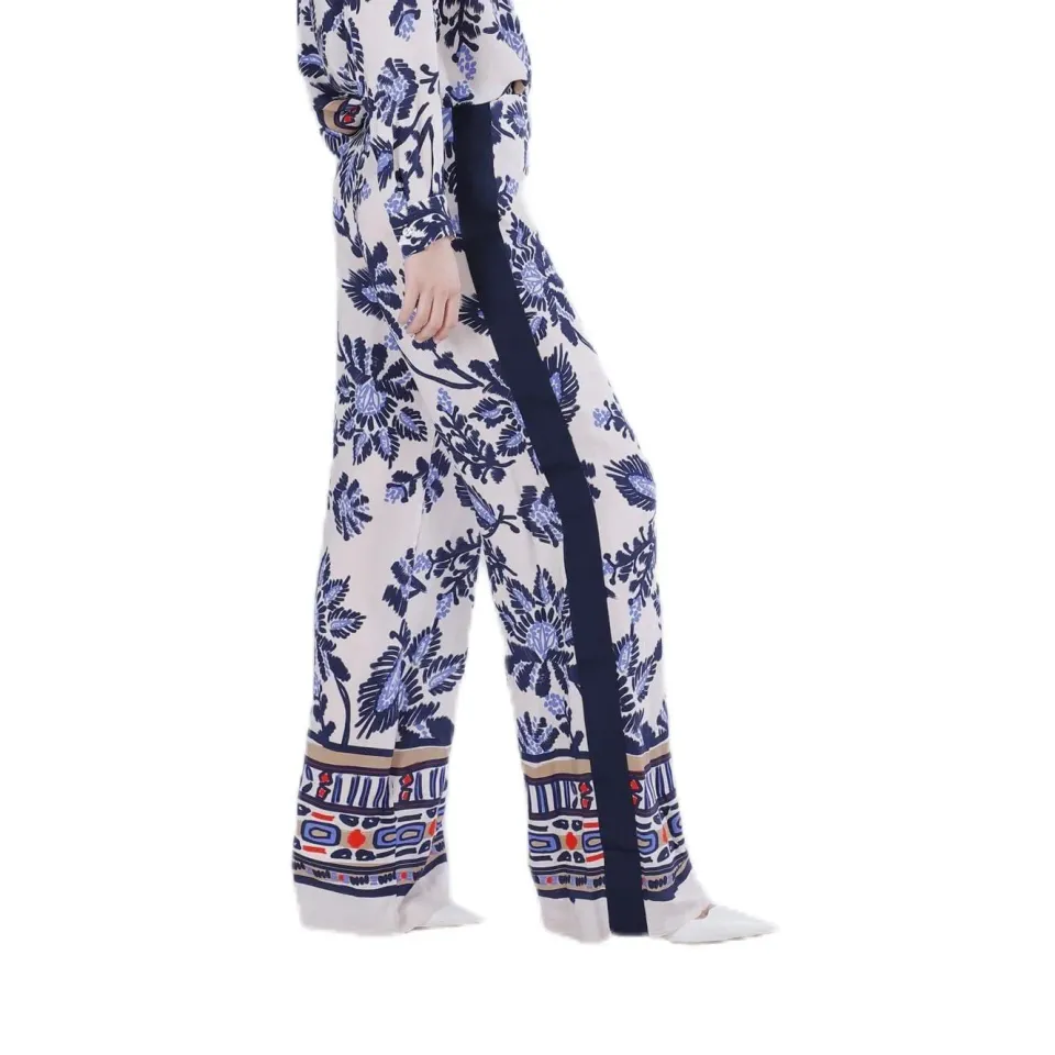 CafèNoir Pantaloni Palazzo Donna Fiore Multiblu